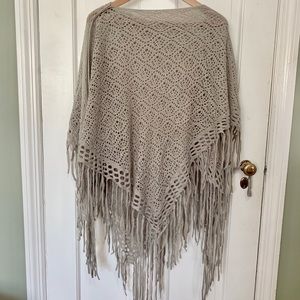 Fringed Poncho NWOT